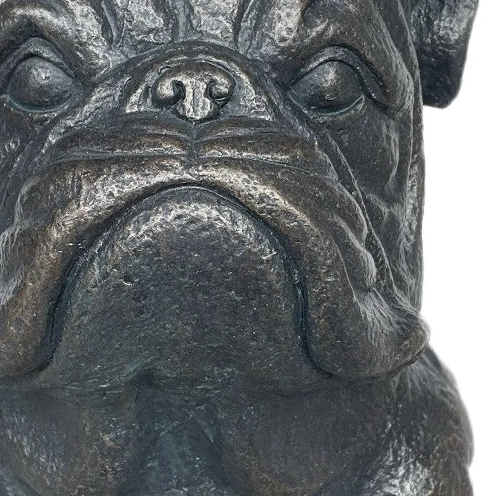 16" Black Polyresin Dog Outdoor Statue Homeroots Outdoor