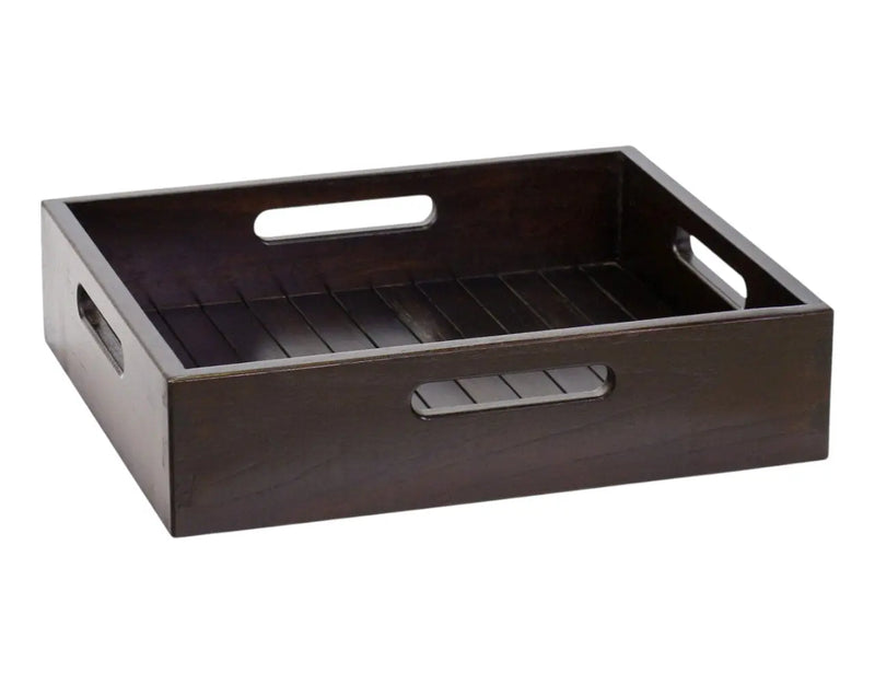16" Black Solid Wood Organizing Box Homeroots Office