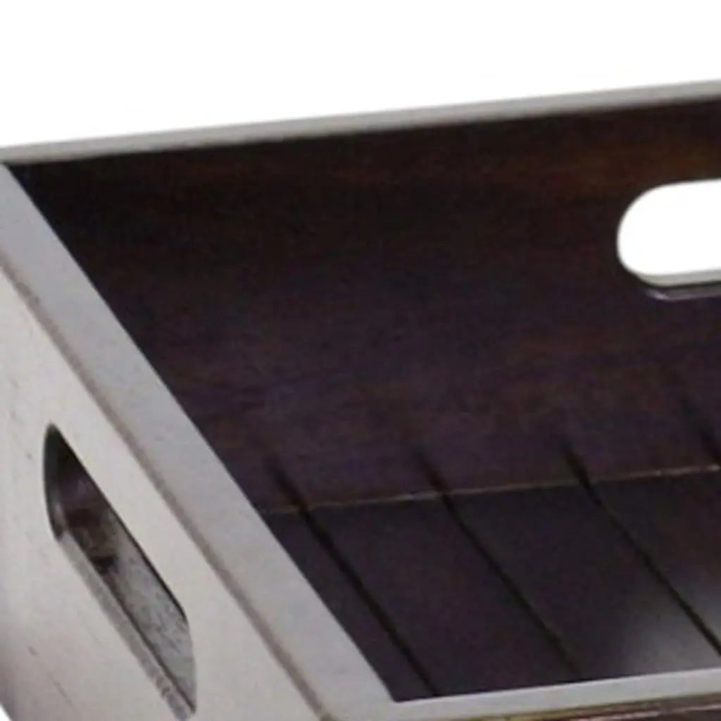 16" Black Solid Wood Organizing Box Homeroots Office