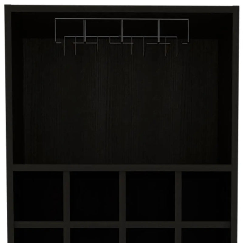 16" Black Wood Bar Cart Homeroots Kitchen & Dining