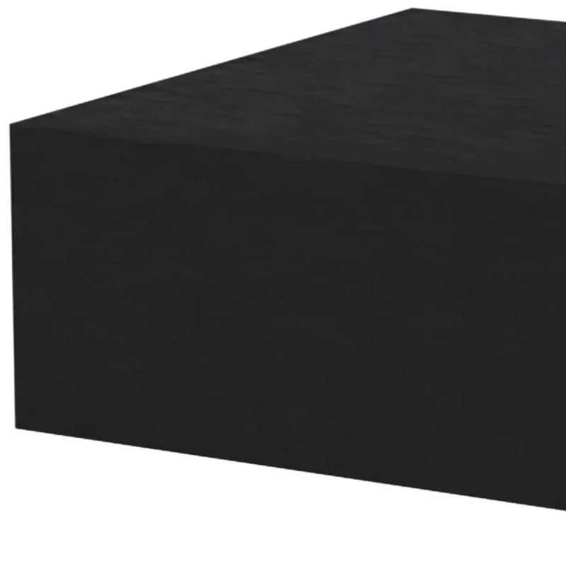 16" Black Wood One Drawer Floating Nightstand Homeroots Bed & Bath