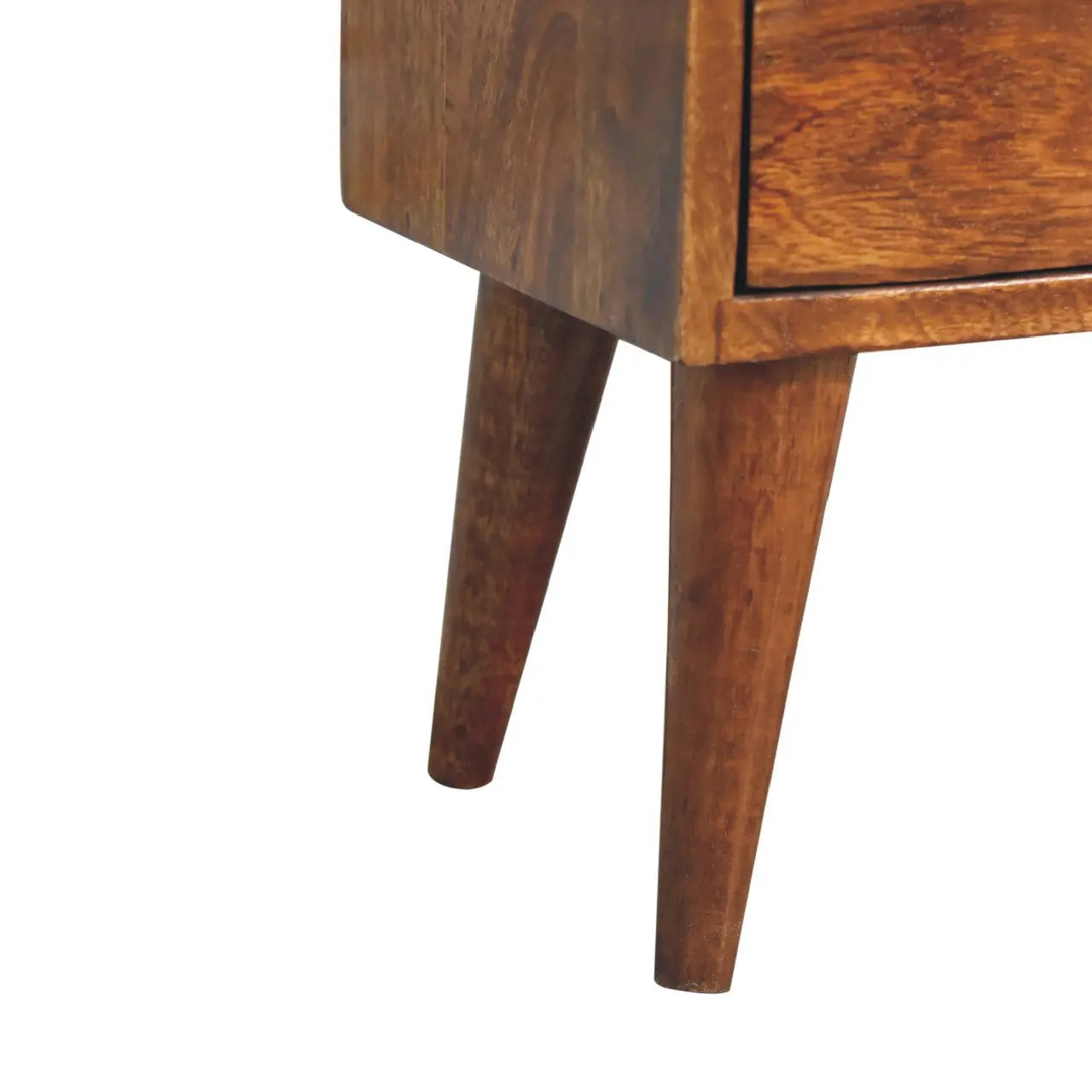 16" Brown Solid Wood Two Drawer Nightstand Homeroots Bed & Bath