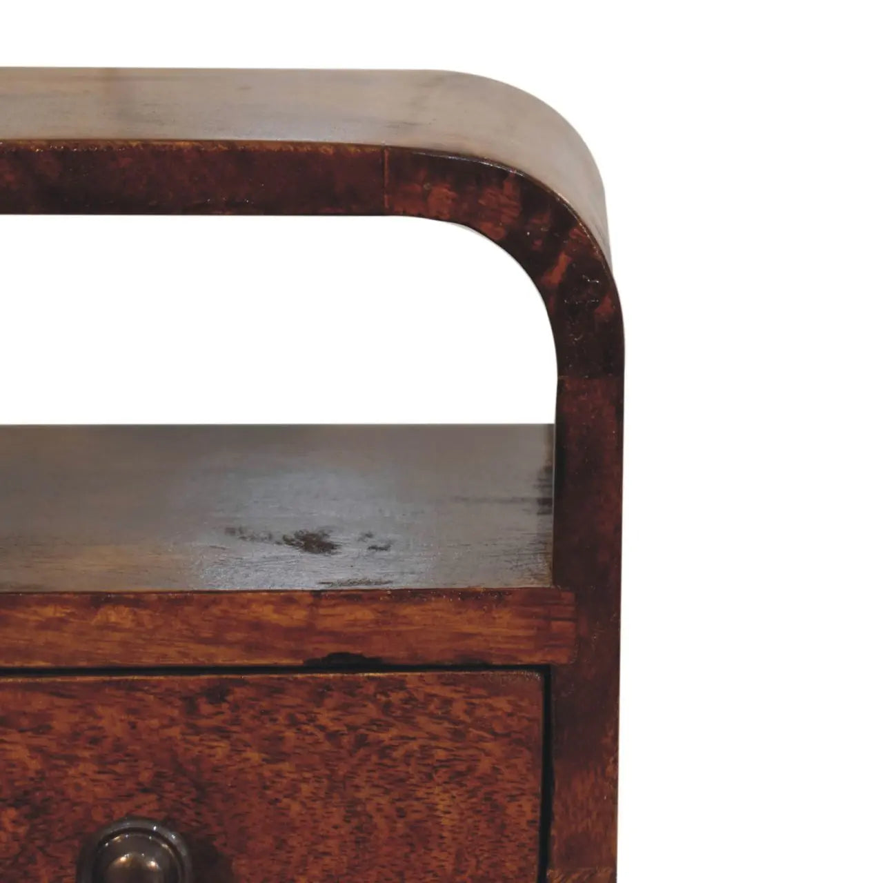 16" Chestnut Solid Wood Square One Drawer Nightstand Homeroots Bed & Bath