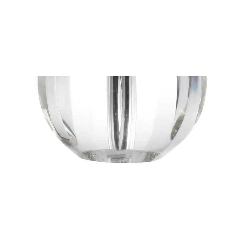 16" Clear Globe Bedside Lamp With Empire Shade Homeroots Lighting