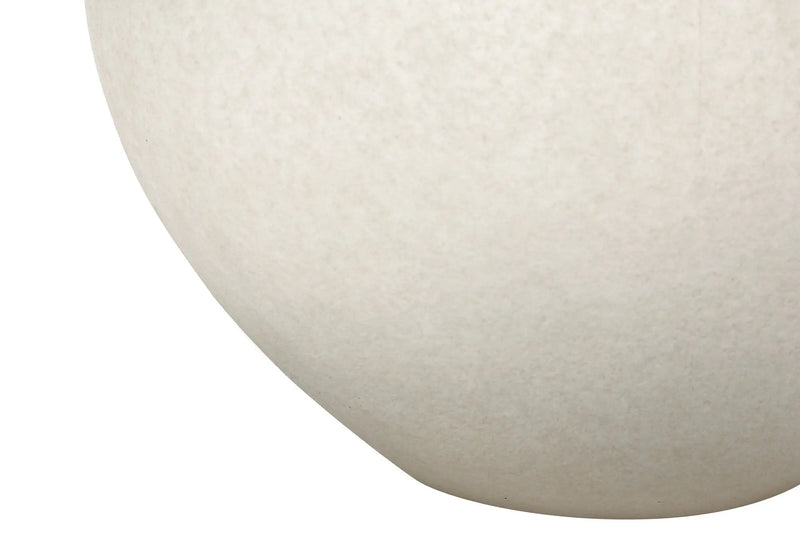 16" Cream Ceramic Round Table Lamp With Cream Empire Shade Homeroots Lighting
