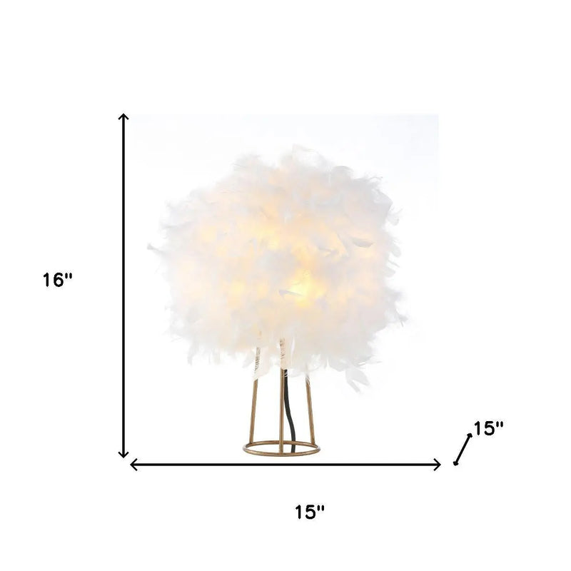 16" Gold Novelty Table Lamp LED Homeroots Lighting