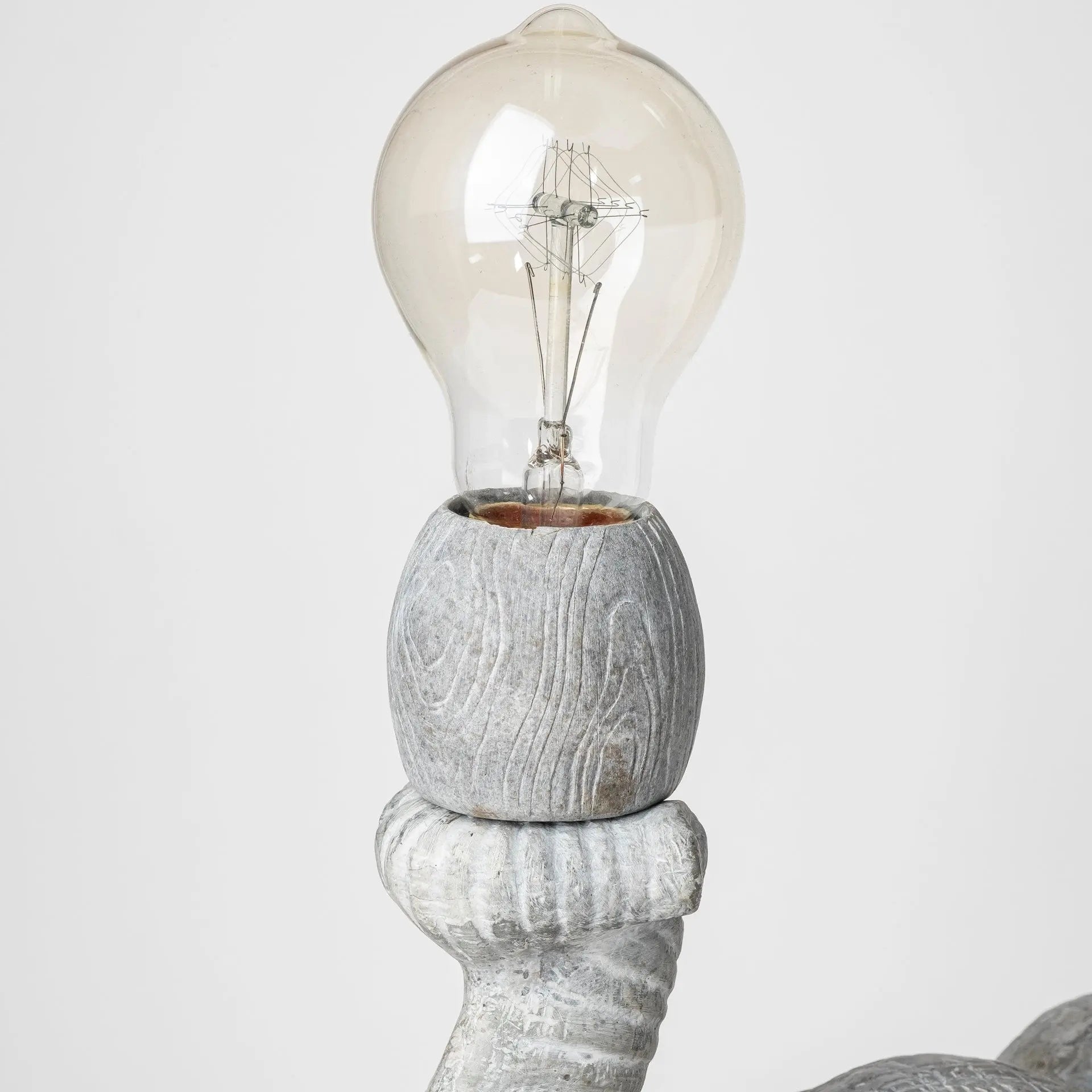 16" Gray Lamp Base LED Homeroots Lighting