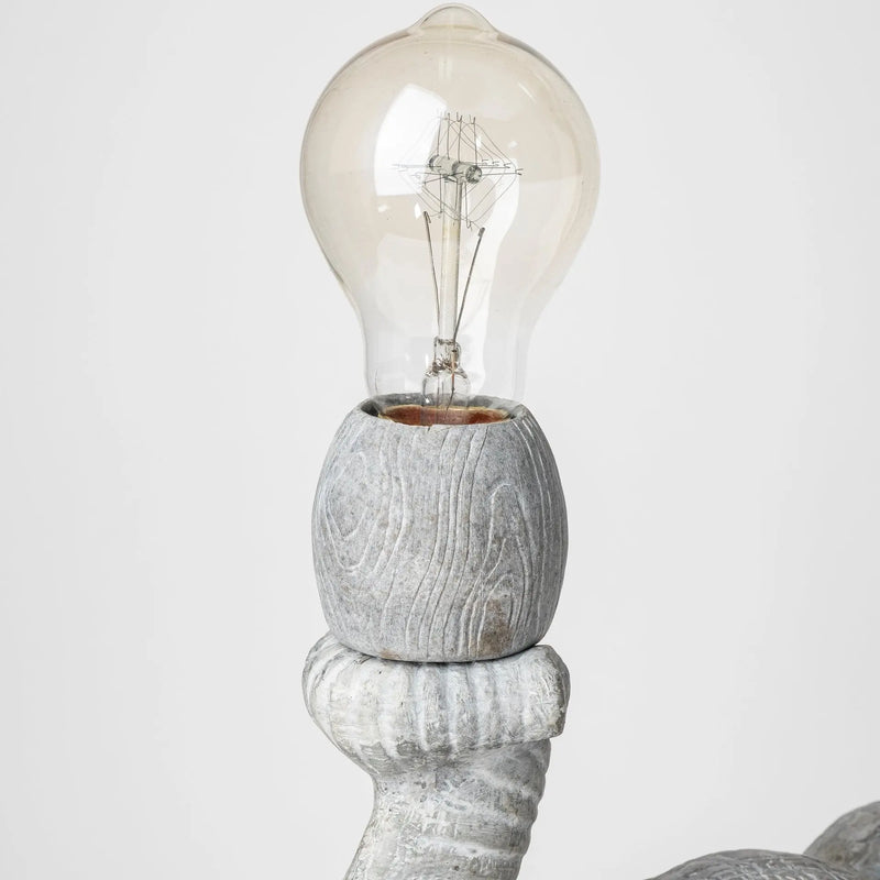 16" Gray Lamp Base LED Homeroots Lighting