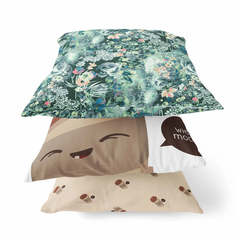 16" Green Black Springtime Suede Throw Pillow Homeroots Home Decor