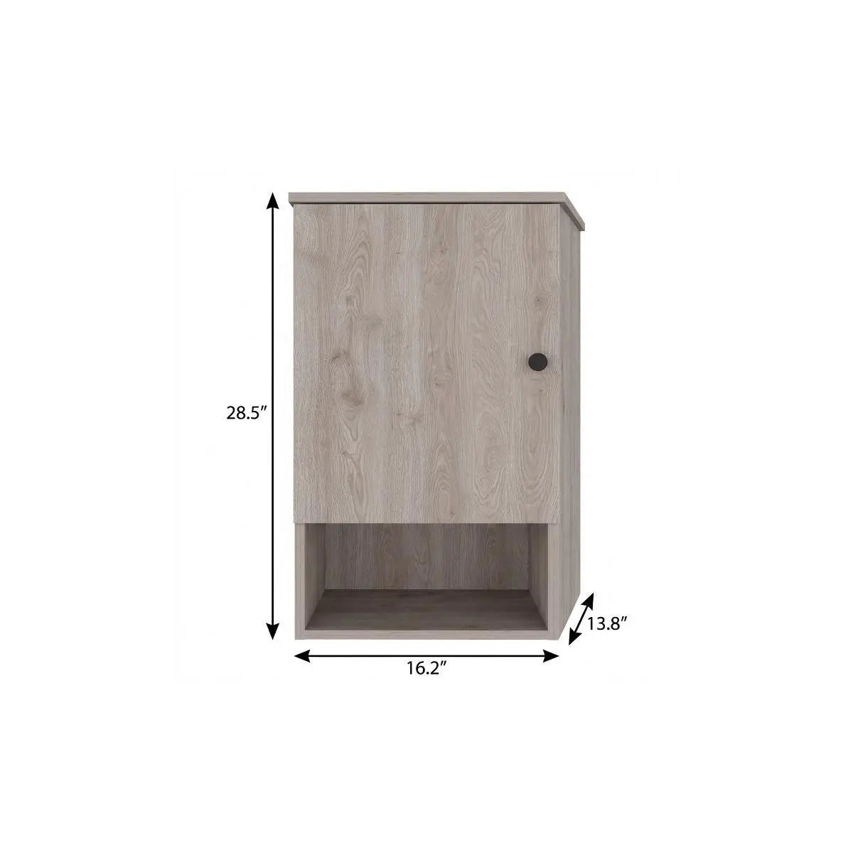 16" Light Gray Wood Floating Single Door Bathroom Vanity And Medicine Cabinet Homeroots Bed & Bath