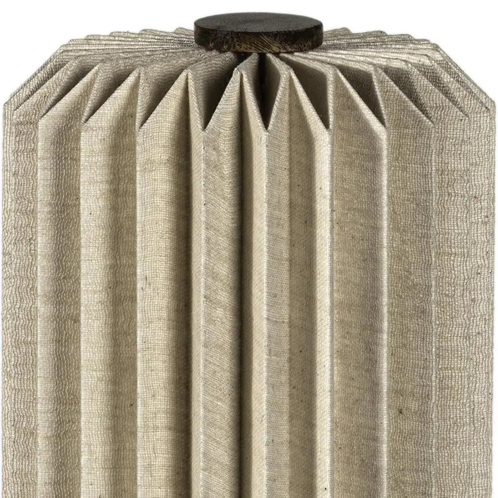 16" Natural Geometric Bedside Lamp With Cylinder Shade Homeroots Lighting