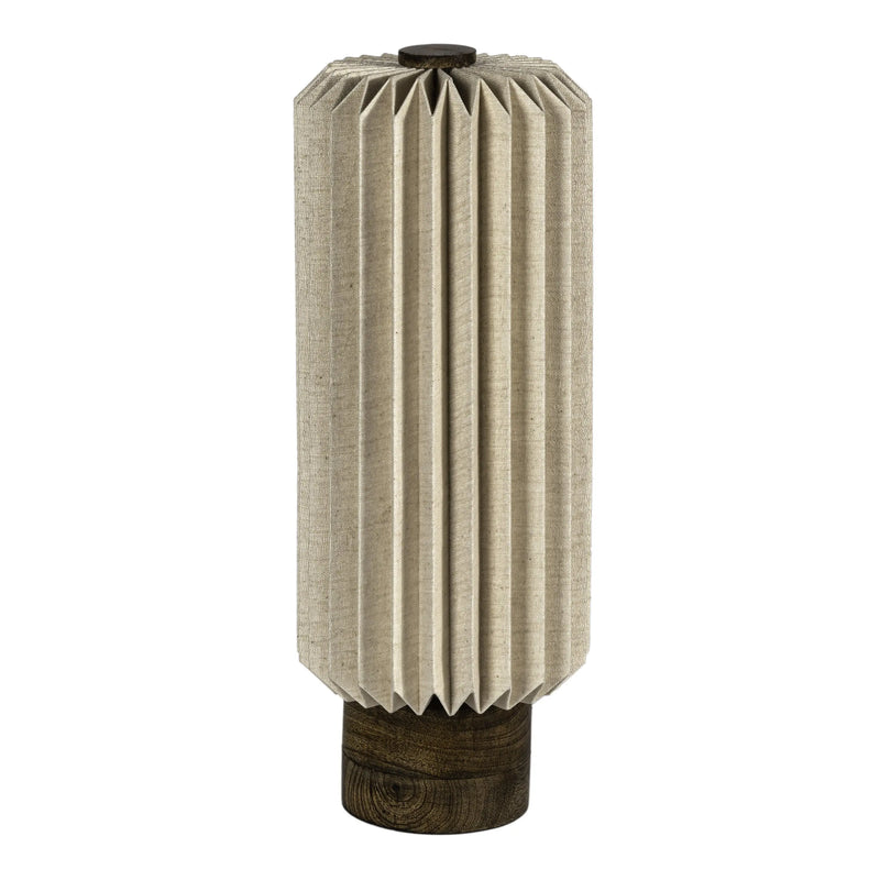 16" Natural Geometric Bedside Lamp With Cylinder Shade Homeroots Lighting