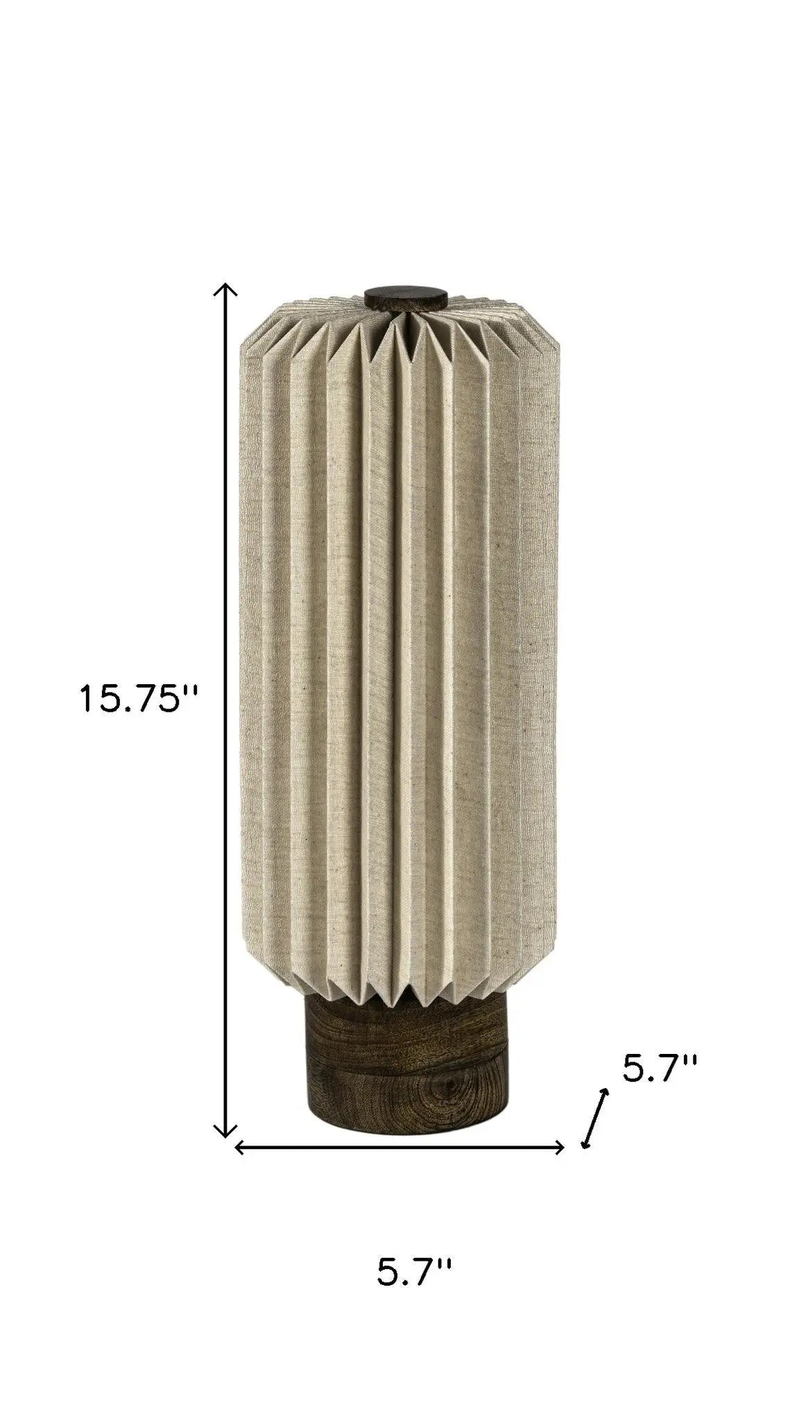 16" Natural Geometric Bedside Lamp With Cylinder Shade Homeroots Lighting