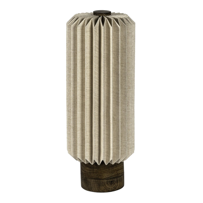 16" Natural Geometric Bedside Lamp With Cylinder Shade Homeroots Lighting