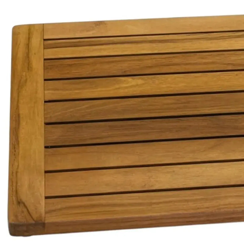 16" Natural Teak Non Slip Bath Mat Homeroots Bed & Bath