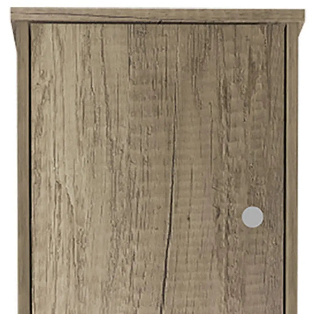 16" Natural Wood Accent Cabinet With Two Doors Homeroots Kitchen & Dining