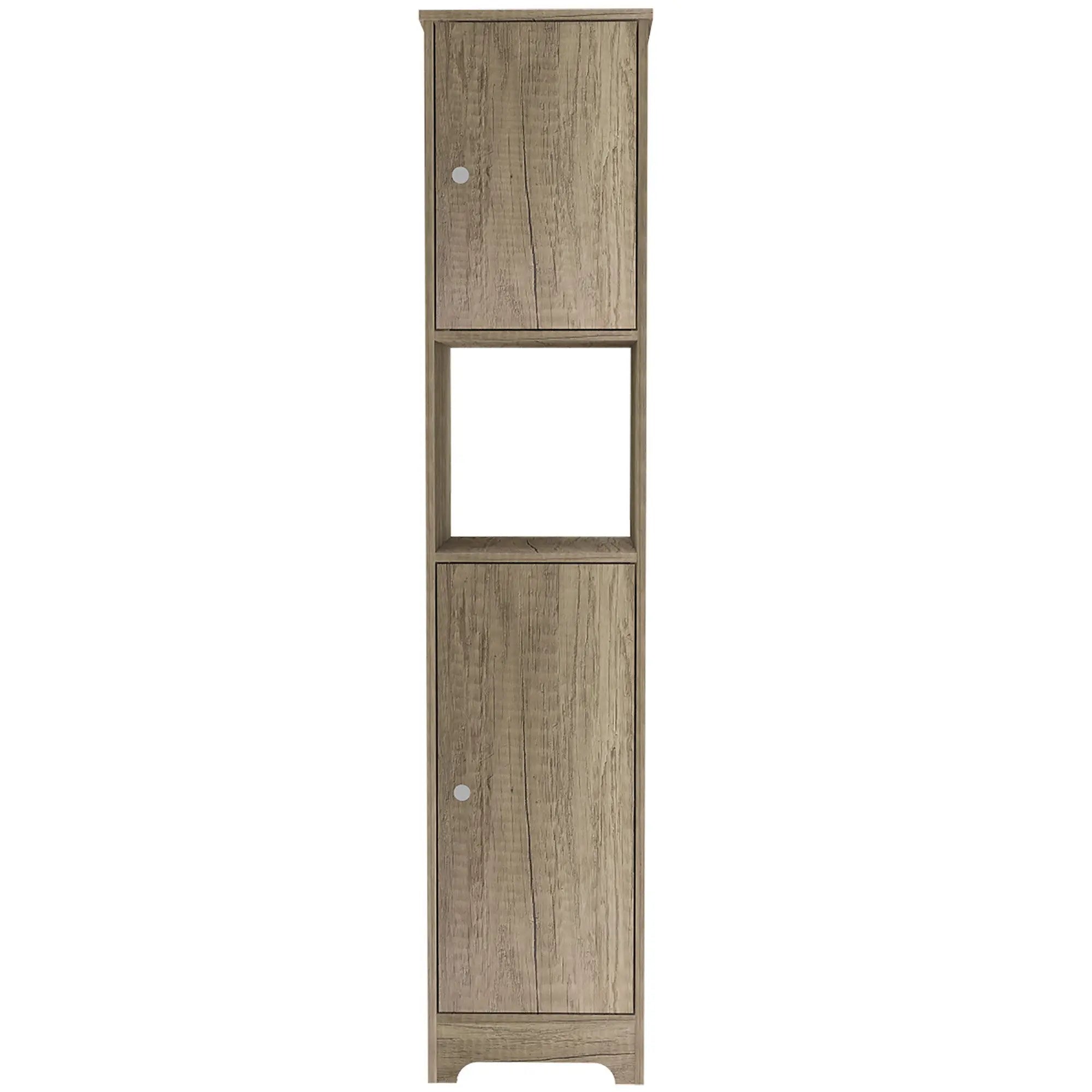 16" Natural Wood Accent Cabinet With Two Doors Homeroots Kitchen & Dining