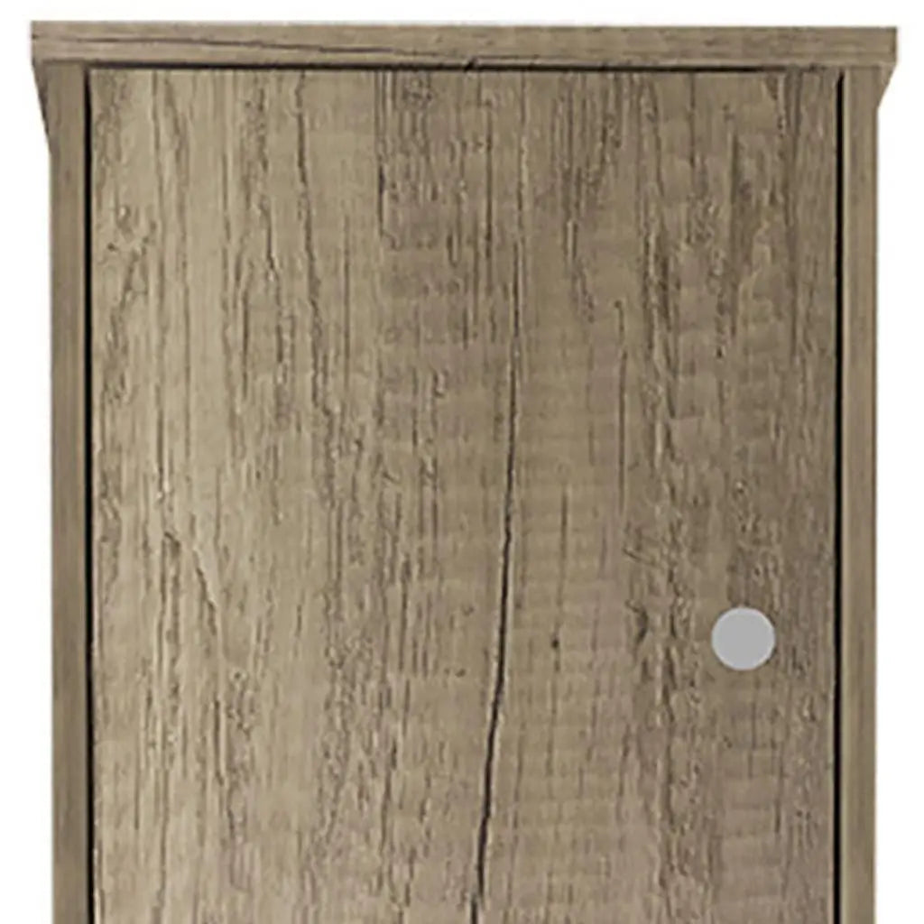 16" Natural Wood Accent Cabinet With Two Doors Homeroots Kitchen & Dining