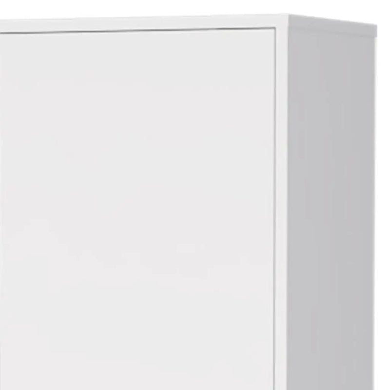 16" Silver And White Accent Cabinet With Five Shelves Homeroots Bed & Bath
