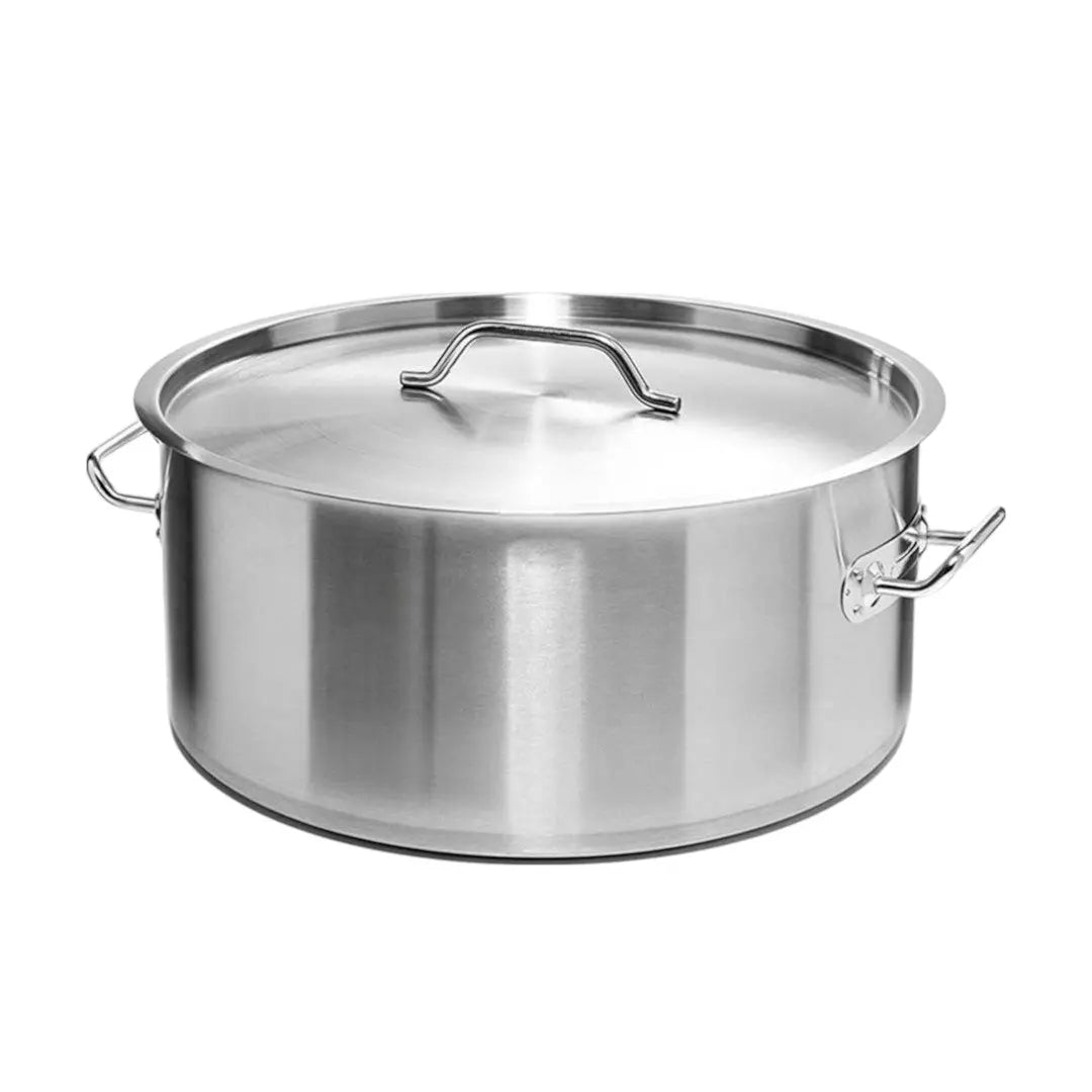 16" Silver Stainless Steel Stock Pot Homeroots Kitchen & Dining
