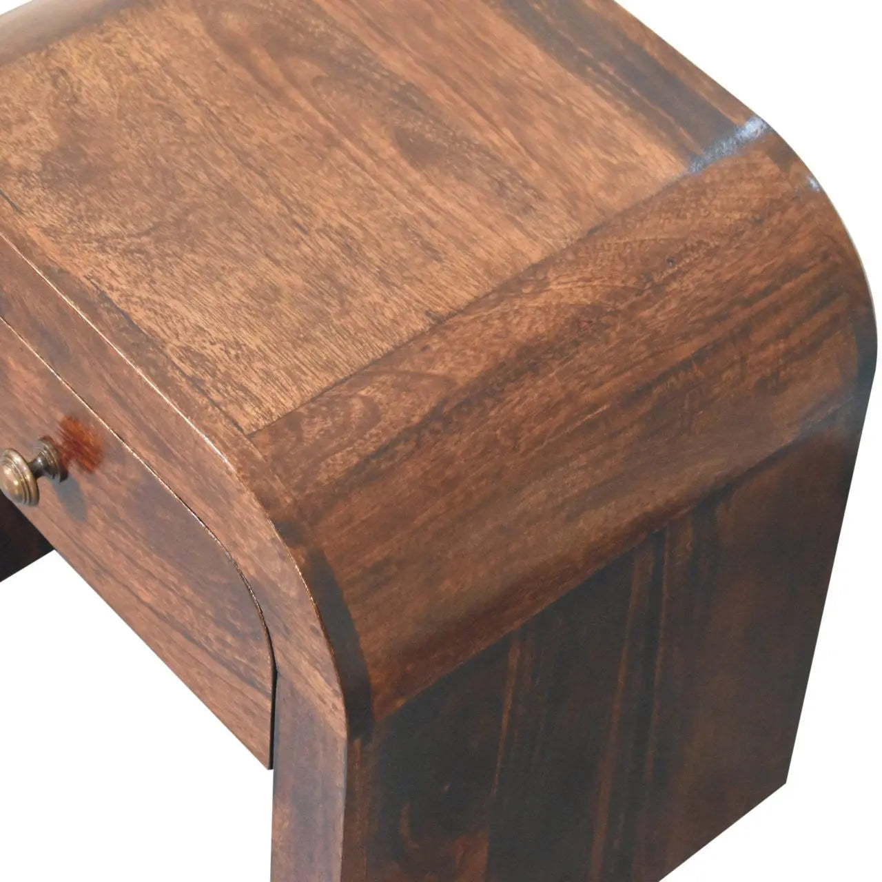 16" Walnut Solid Wood One Drawer Nightstand Homeroots Bed & Bath