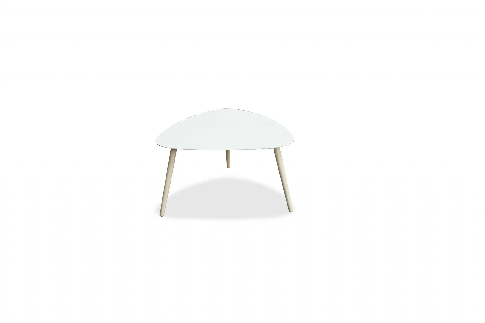16" White Aluminum End Table Homeroots Living Room