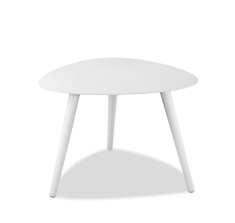16" White Aluminum End Table Homeroots Living Room