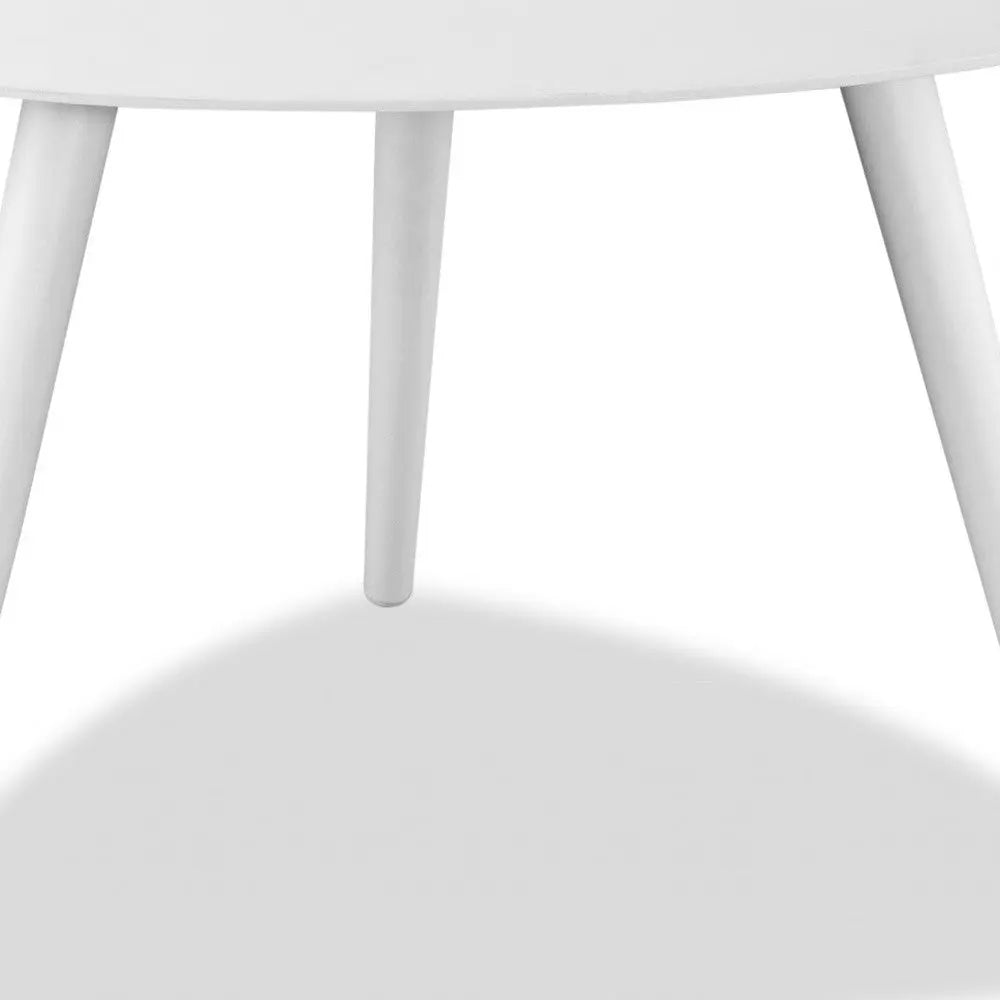 16" White Aluminum End Table Homeroots Living Room
