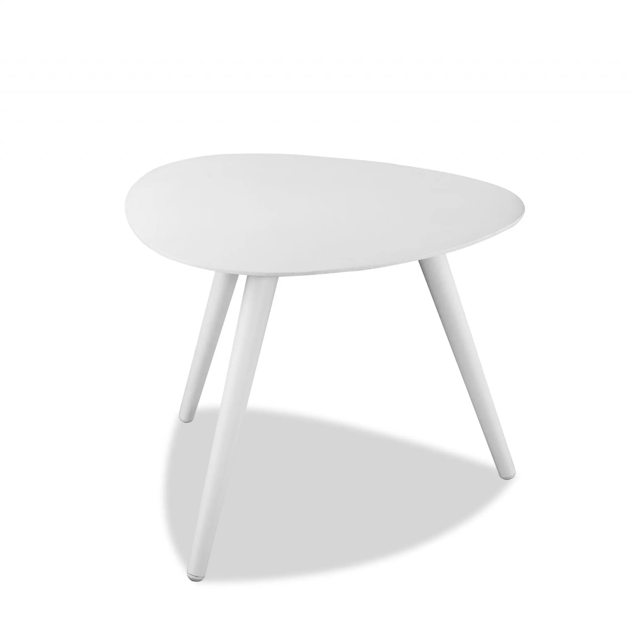 16" White Aluminum End Table Homeroots Living Room