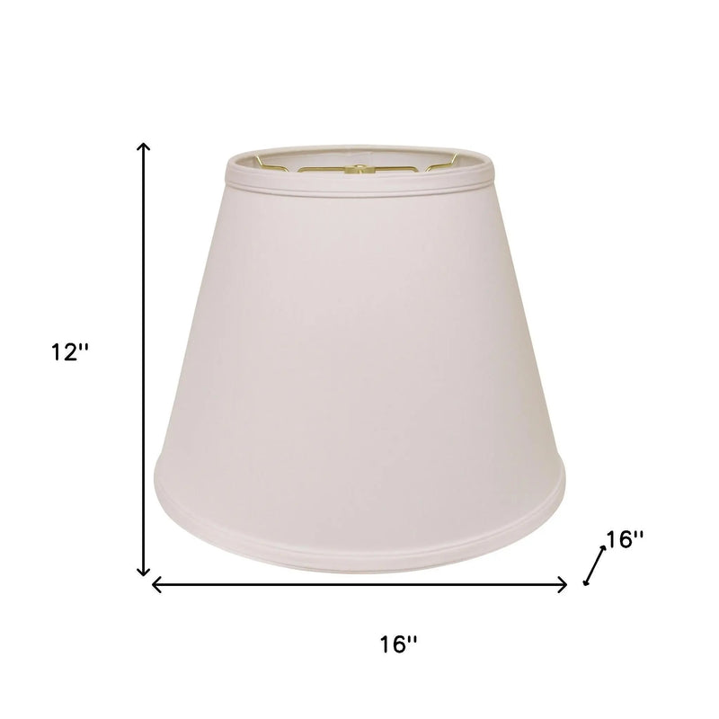 16" White Empire Deep Slanted No Slub Lampshade Homeroots Lighting