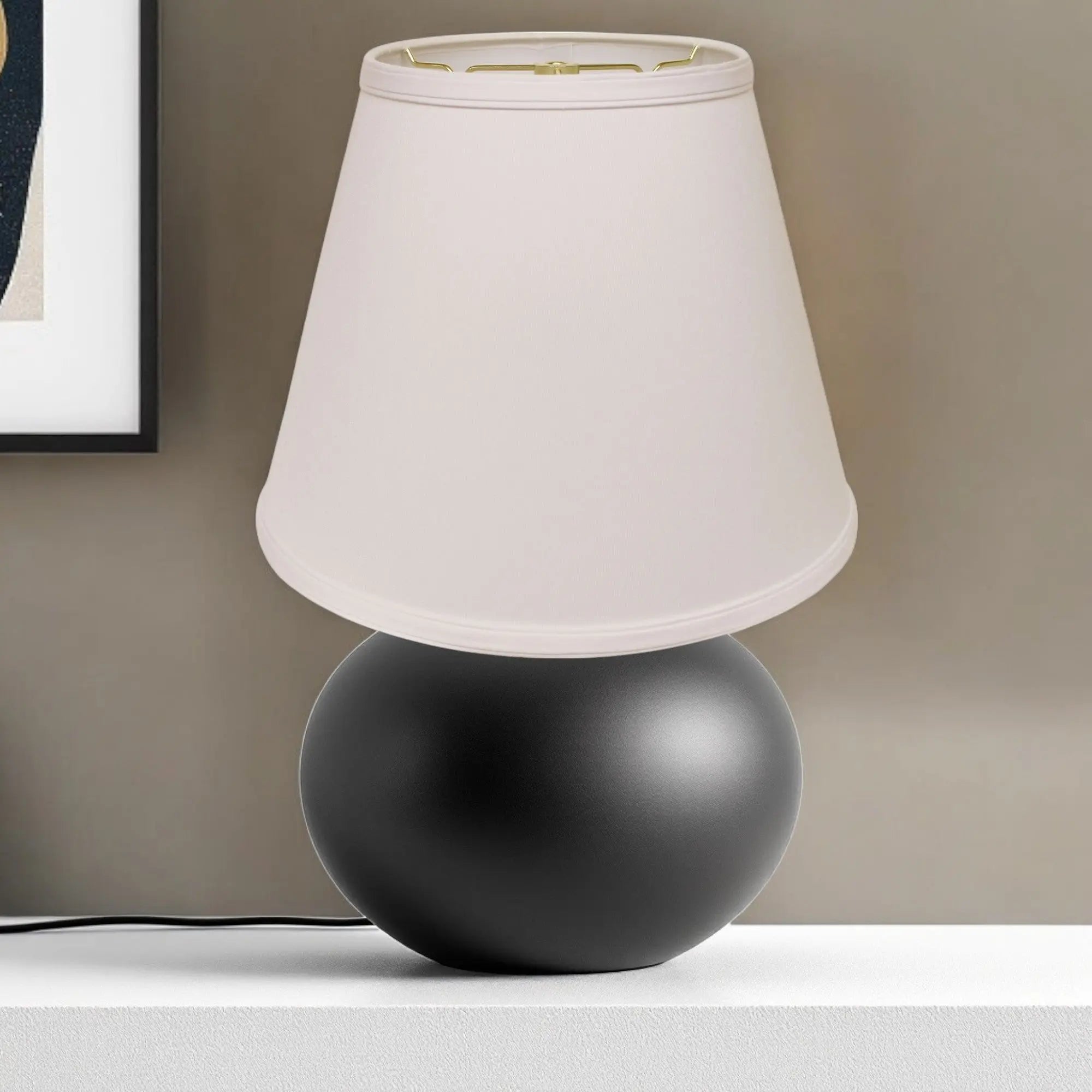 16" White Empire Deep Slanted No Slub Lampshade Homeroots Lighting