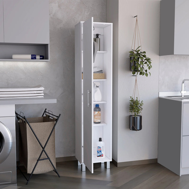 16" White Wood Freestanding Single Door Bathroom Vanity Homeroots Bed & Bath