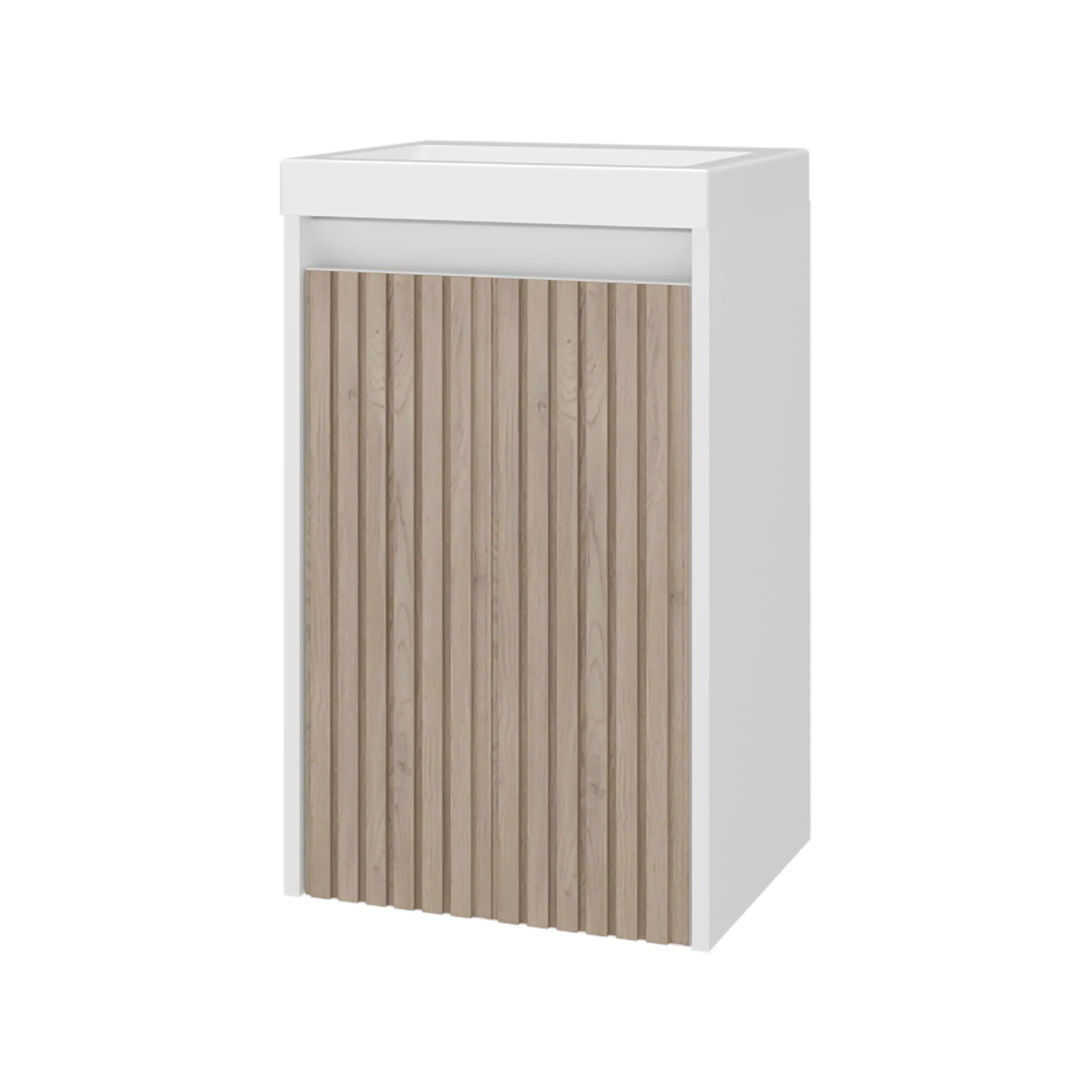 16" White Wood Freestanding Single Door Bathroom Vanity Homeroots Bed & Bath