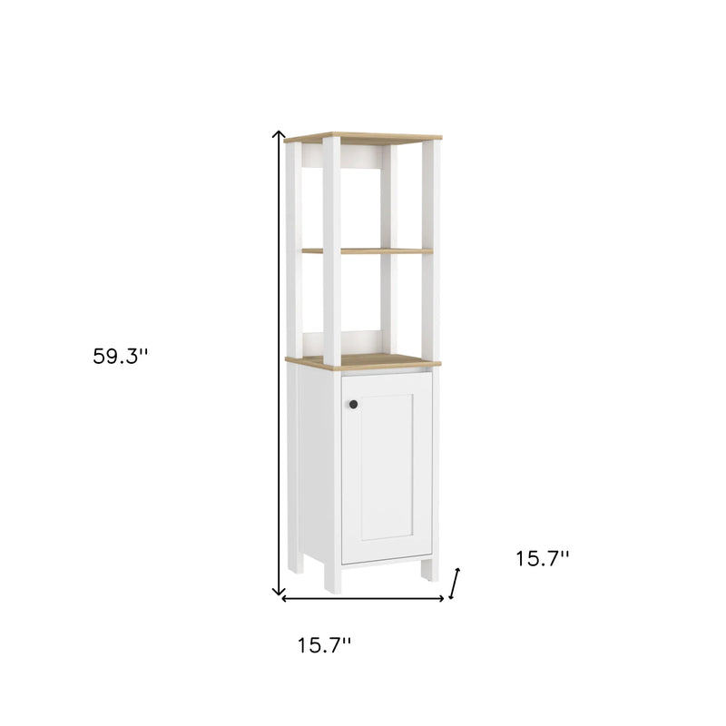 16" White Wood Freestanding Single Door Bathroom Vanity Homeroots Bed & Bath