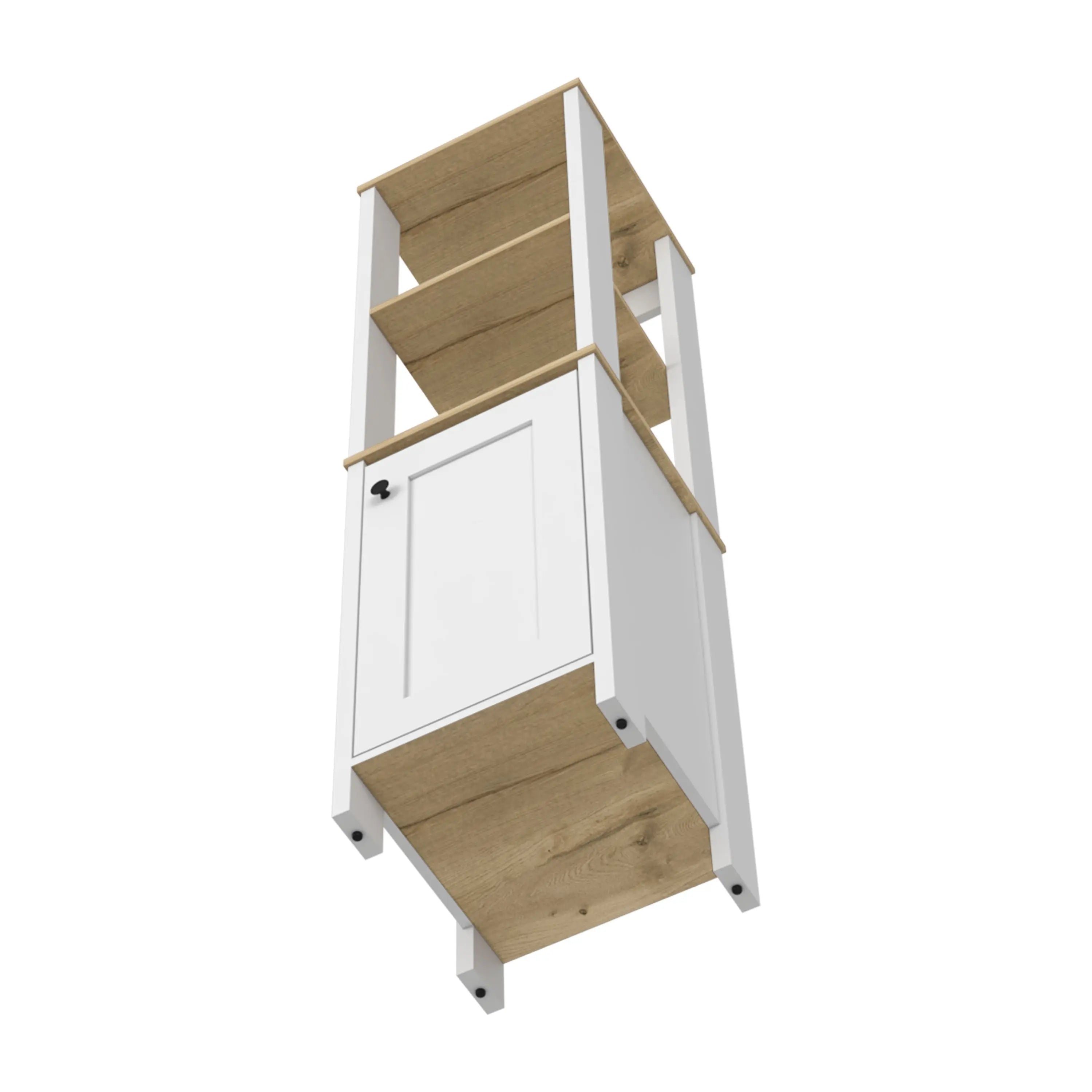 16" White Wood Freestanding Single Door Bathroom Vanity Homeroots Bed & Bath