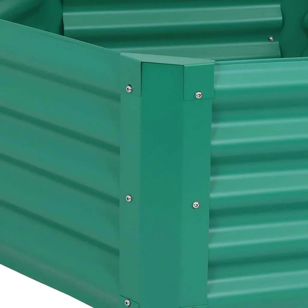 16" X 41" Green Steel Hexagon Planter Box Homeroots Outdoor