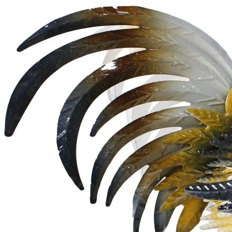 16" Yellow White And Red Metal Birds Garden Accents Accessories Homeroots Outdoor