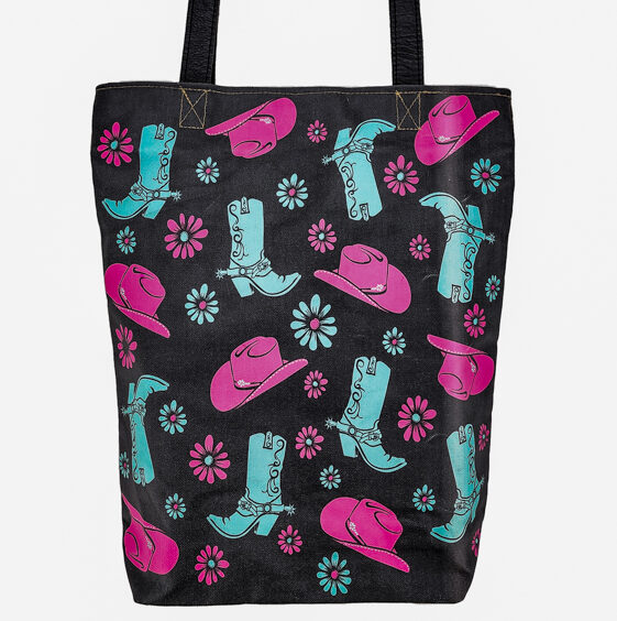 Cowgirl Fun Recycled Military Tent Tote - Earthtone / 1 - Bags & Wallets