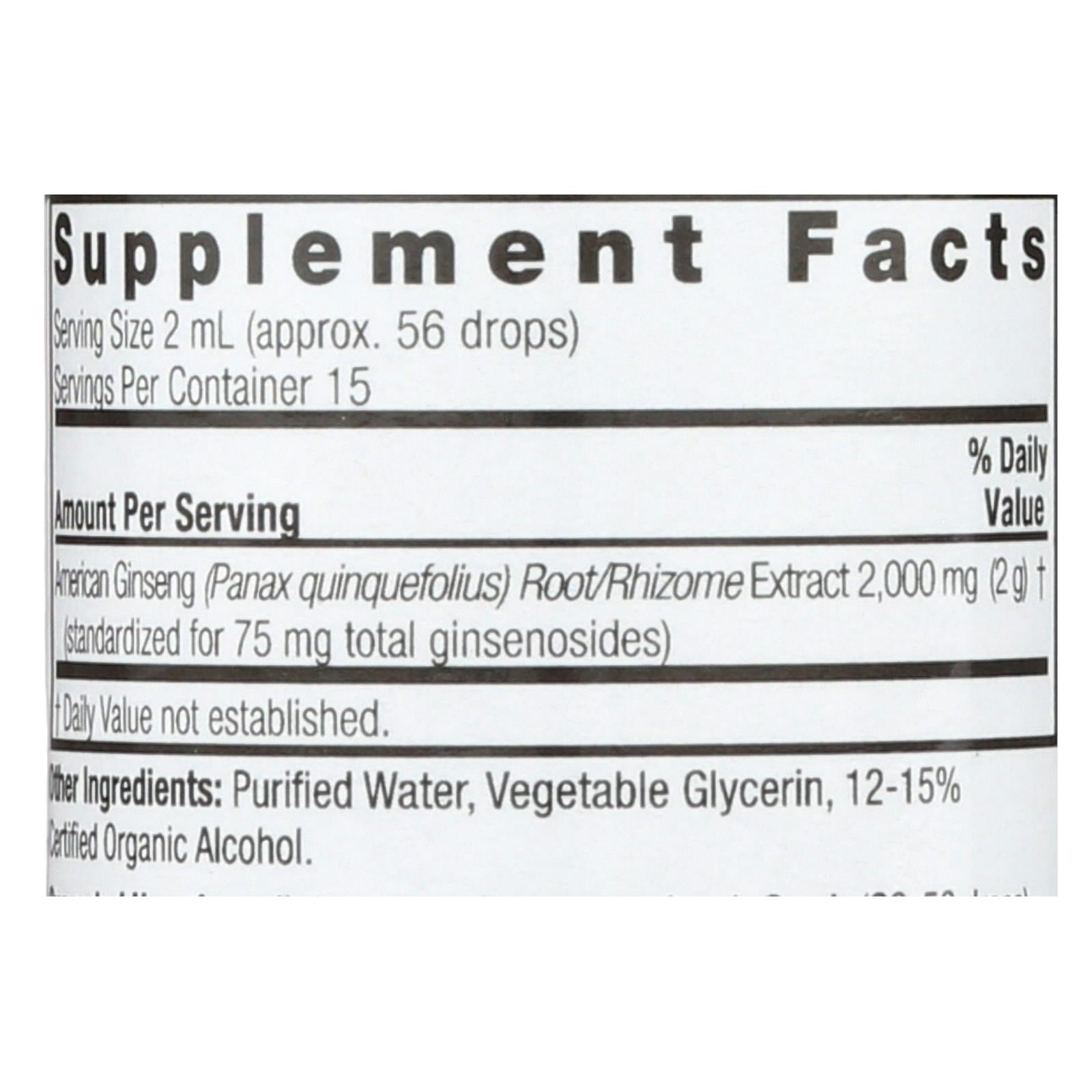 Nature's Answer - American Ginseng Root - 1 Fl Oz - Eco-Friendly Home & Grocery