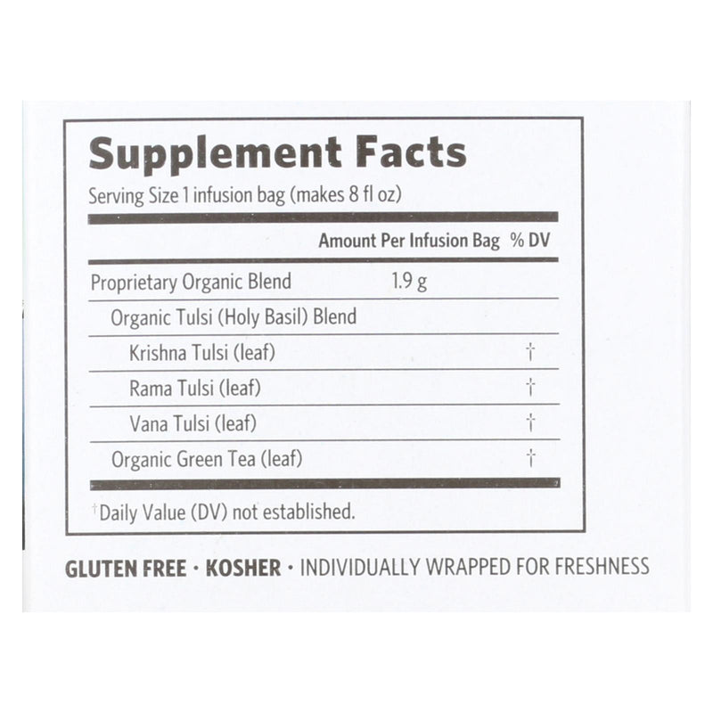 Organic India Tulsi Tea Green Tea - 18 Tea Bags - Case Of 6 - GreatEagleInc