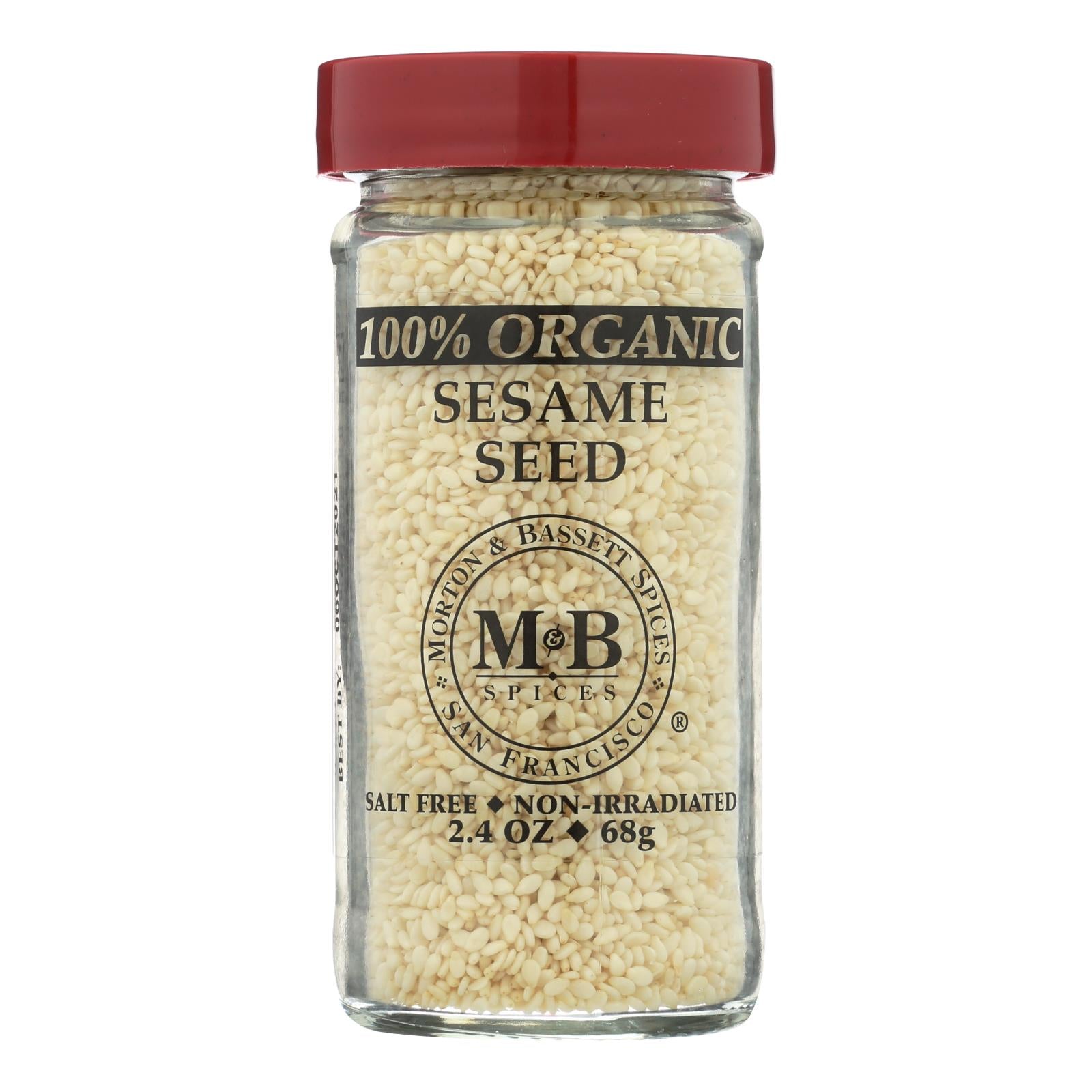 Morton And Bassett 100% Organic Seasoning - Sesame Seed - 2.4 Oz - Case Of 3 - GreatEagleInc