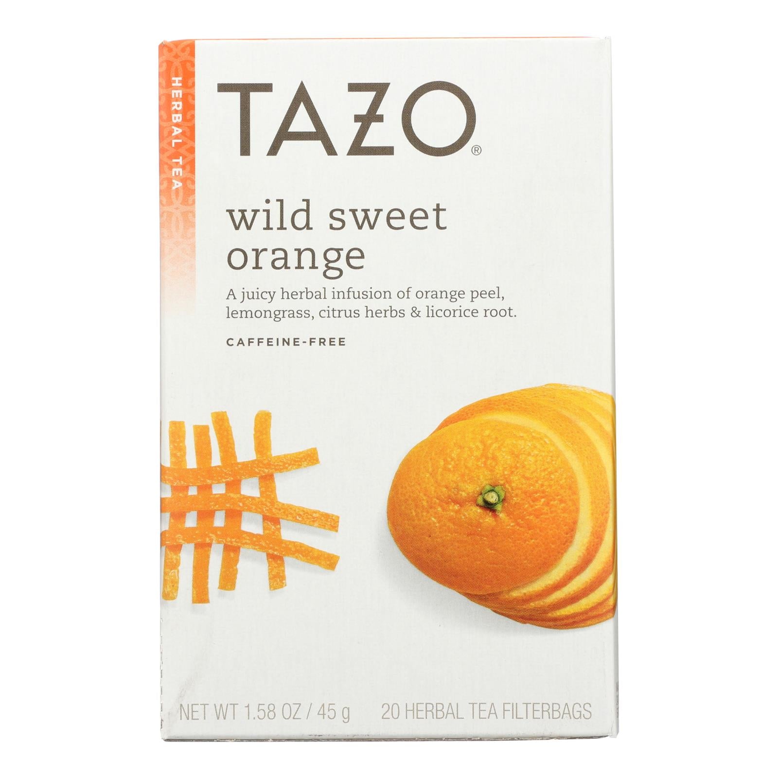 Tazo Tea Herbal Tea - Wild Sweet Orange - Case Of 6 - 20 Bag - Eco-Friendly Home & Grocery