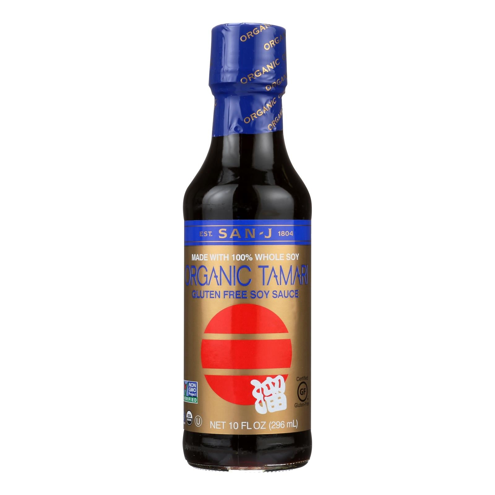 San - J Tamari Soy Sauce - Organic - Case Of 6 - 10 Fl Oz. - GreatEagleInc
