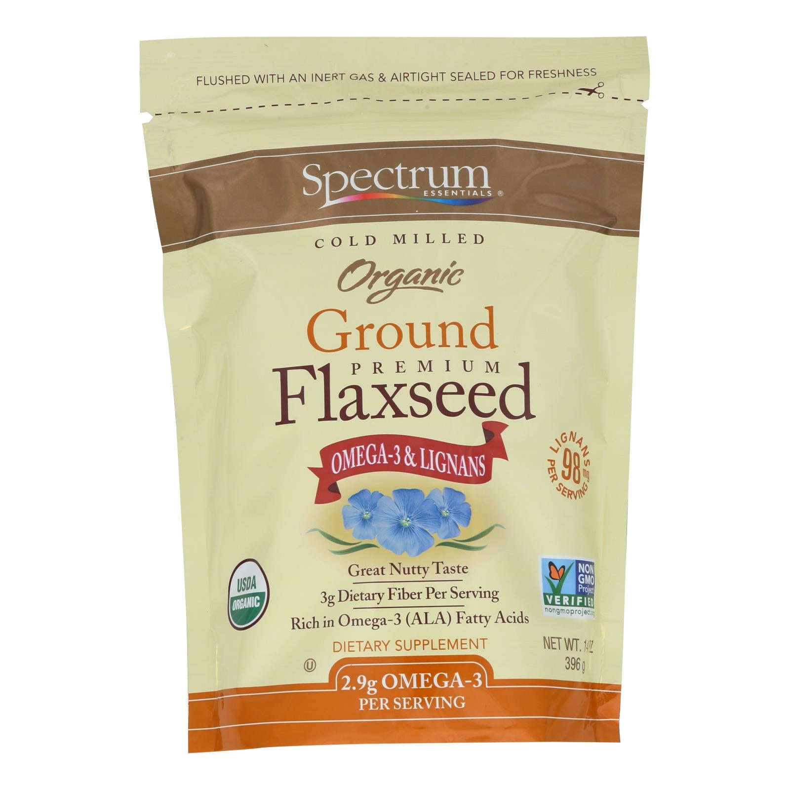 Spectrum Essentials Organic Ground Flaxseed - 14 Oz - GreatEagleInc