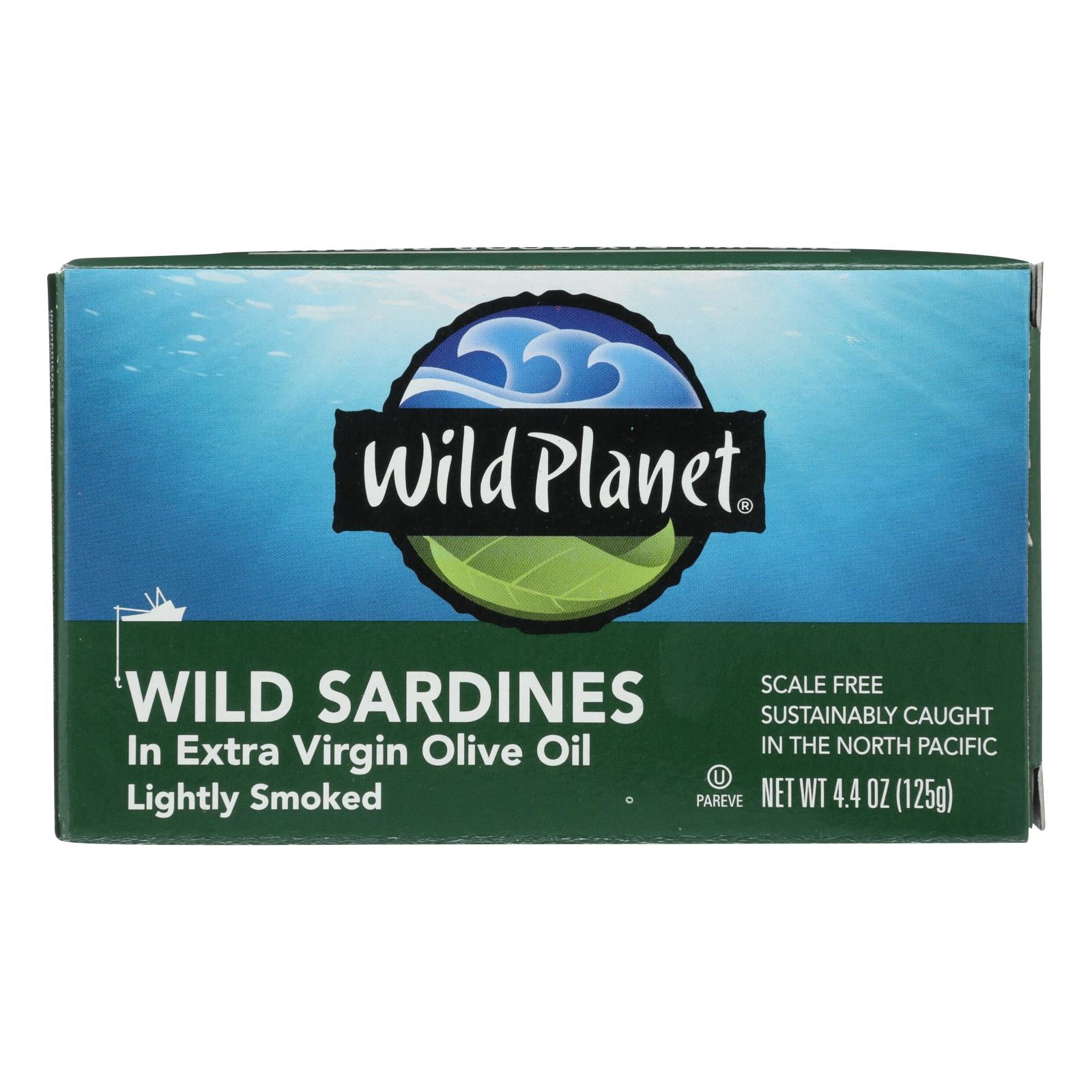 Wild Planet Wild Sardines In Extra Virgin Olive Oil - Case Of 12 - 4.375 Oz. - GreatEagleInc