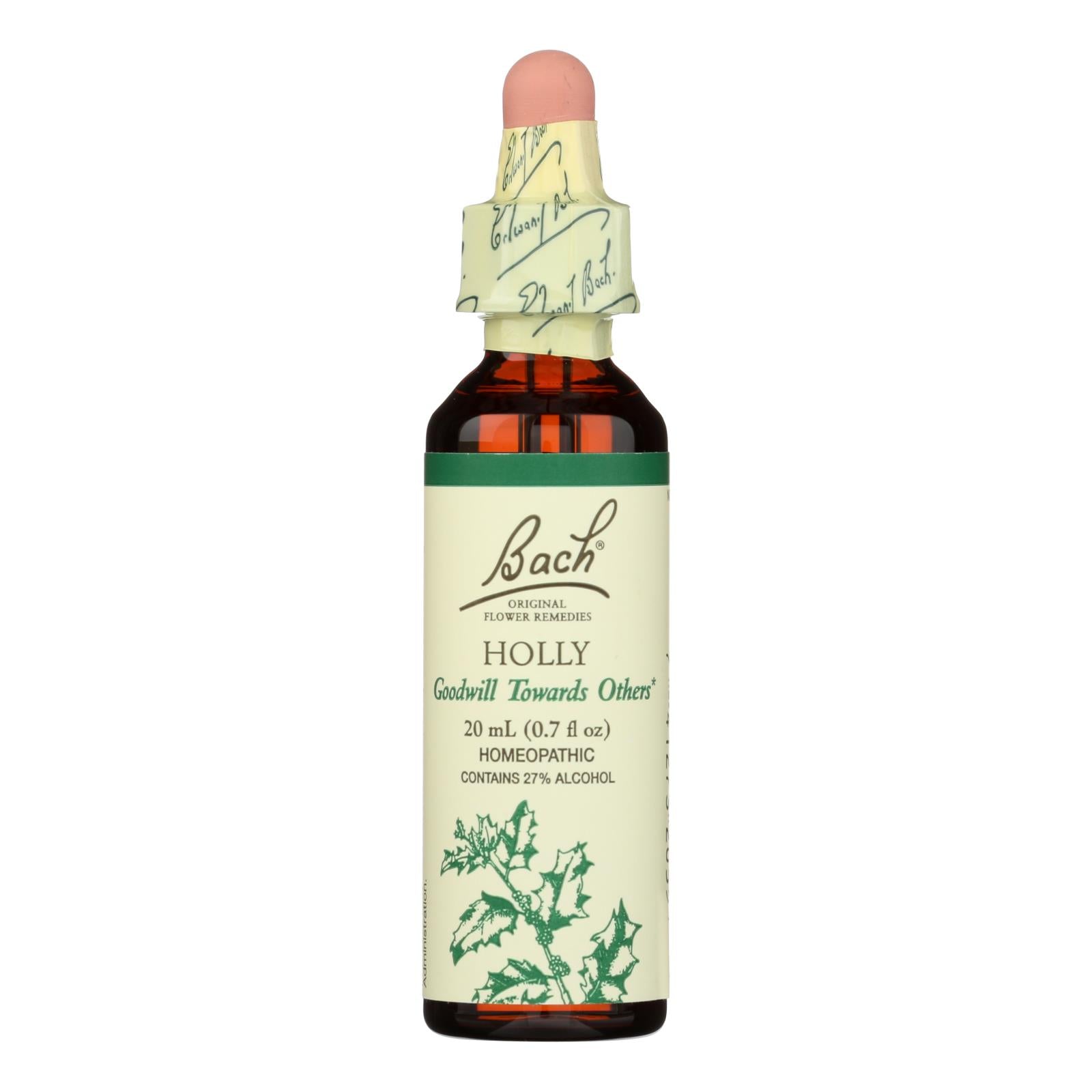 Bach Flower Remedies Essence Holly - 0.7 Fl Oz - Eco-Friendly Home & Grocery