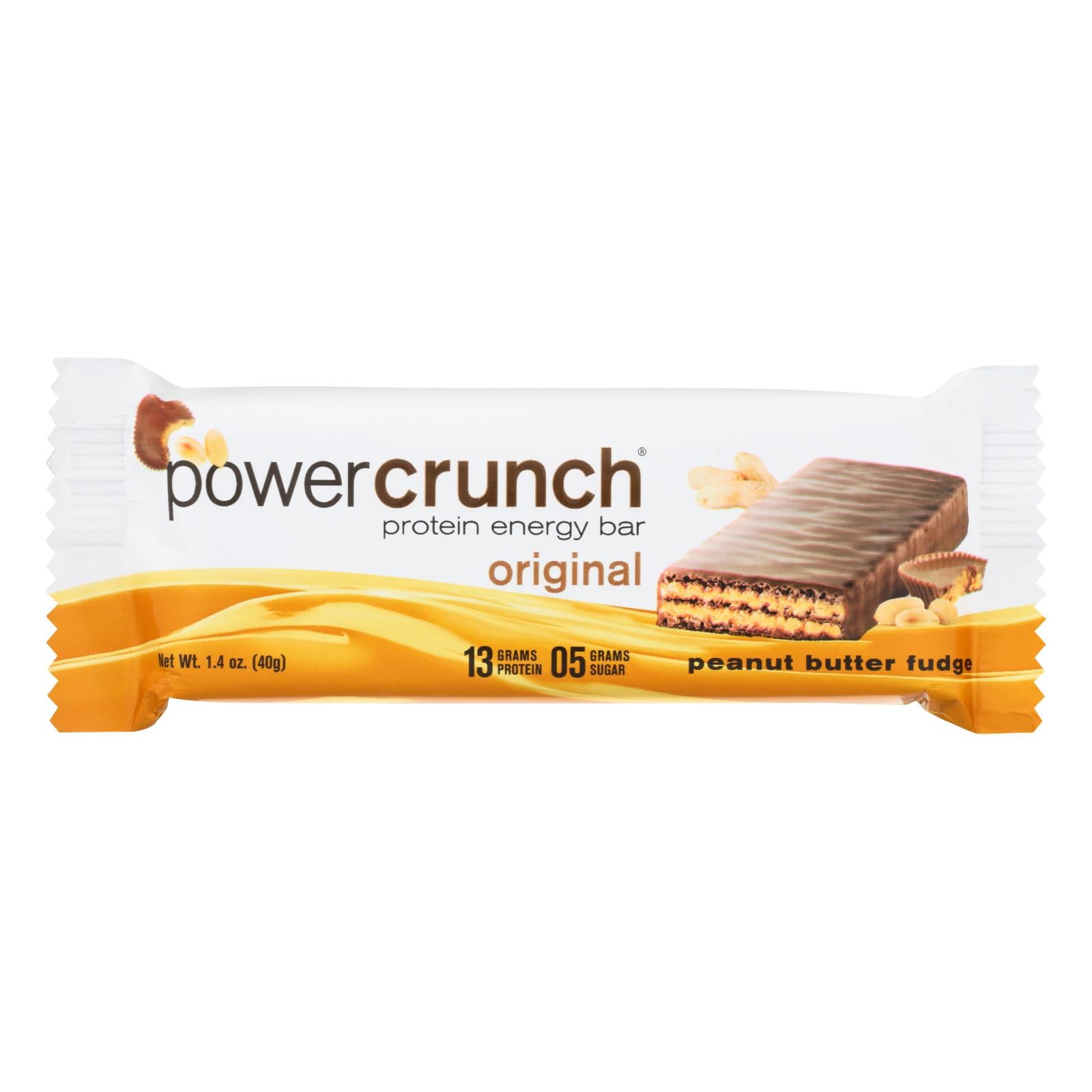 Power Crunch Bar - Peanut Butter Fudge - Case Of 12 - 1.4 Oz - GreatEagleInc