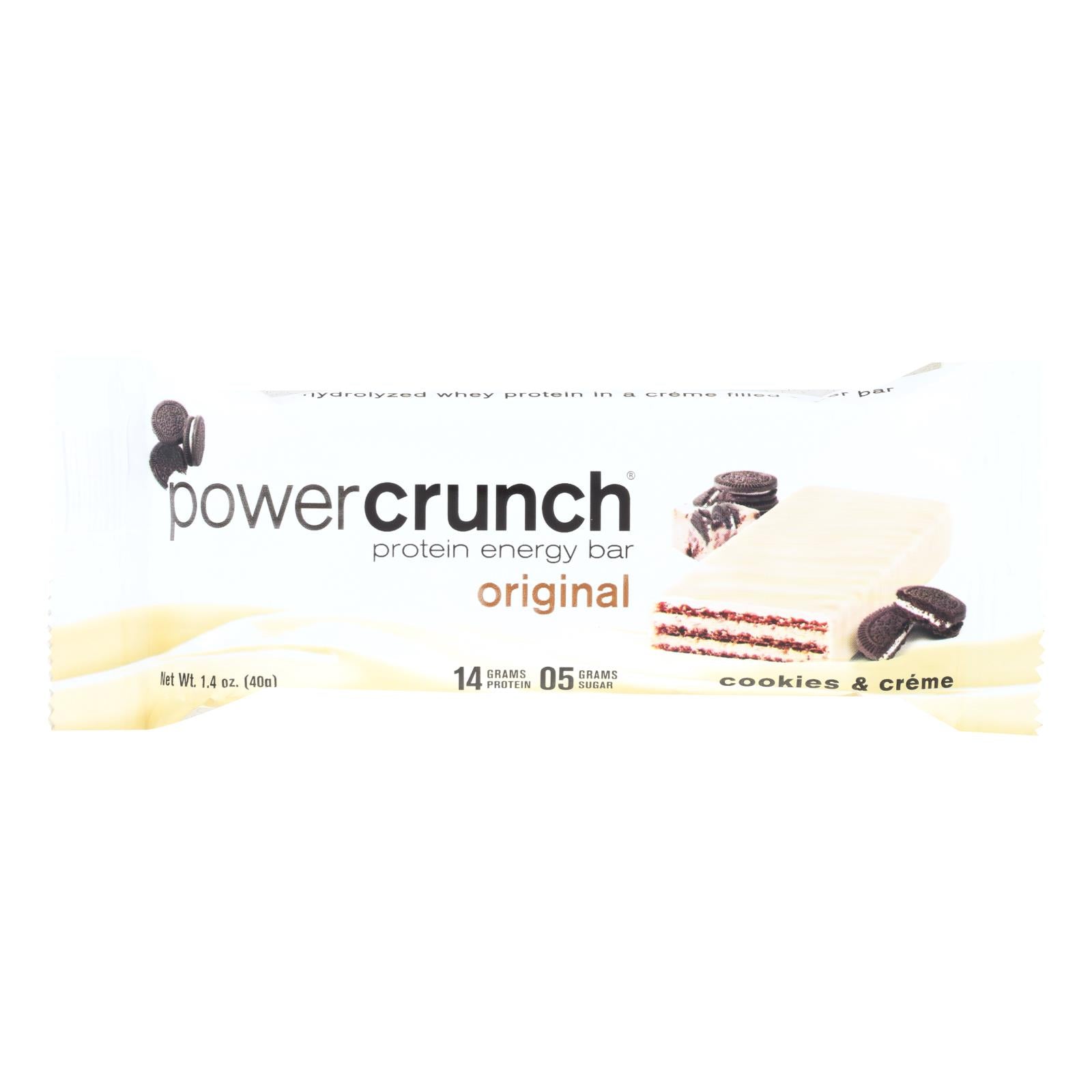 Power Crunch Bar - Cookies And Cream - Case Of 12 - 1.4 Oz - GreatEagleInc