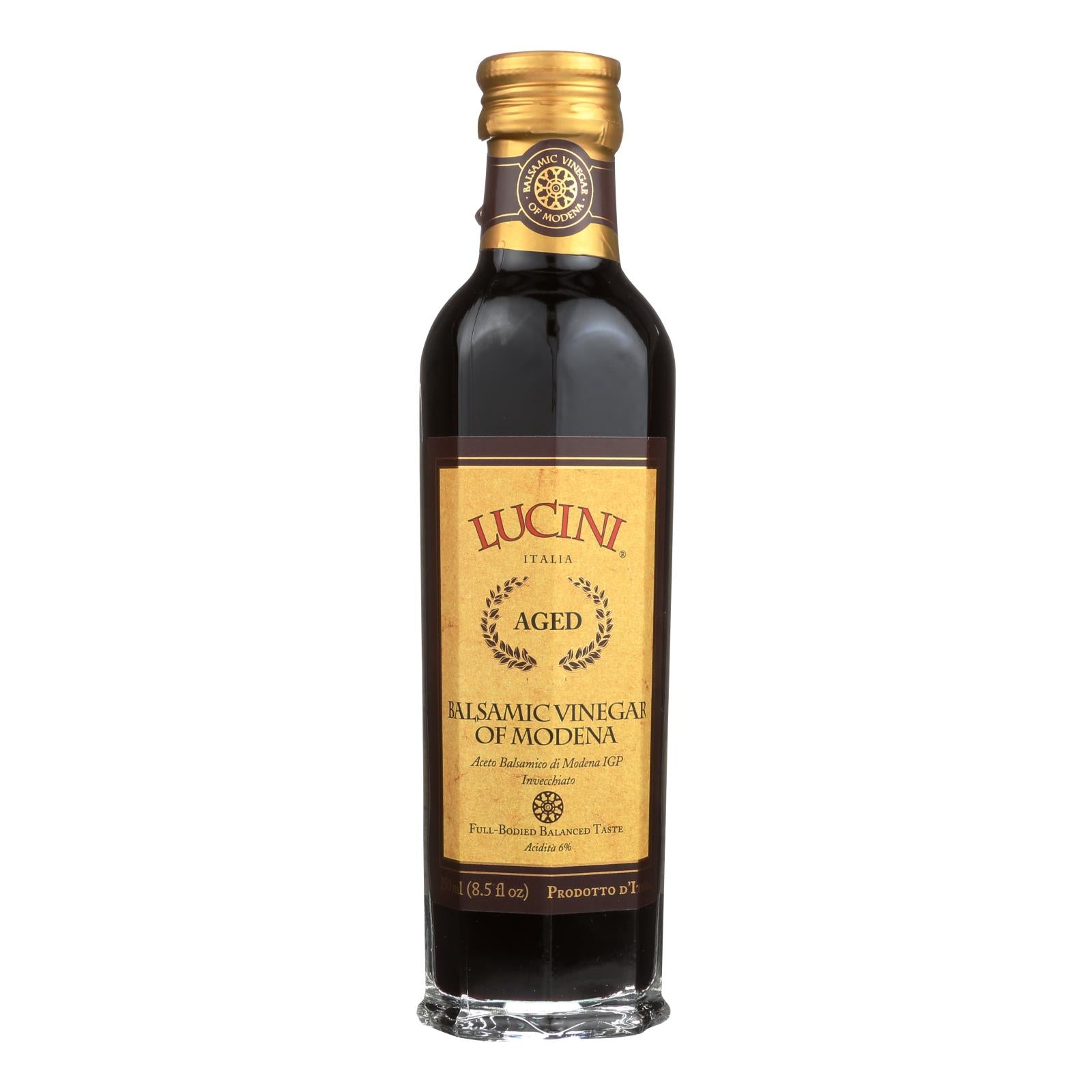 Lucini Italia Gran Riserva Balsamic Vinegar Of Modena - Case Of 6 - 8.5 Fl Oz. - GreatEagleInc