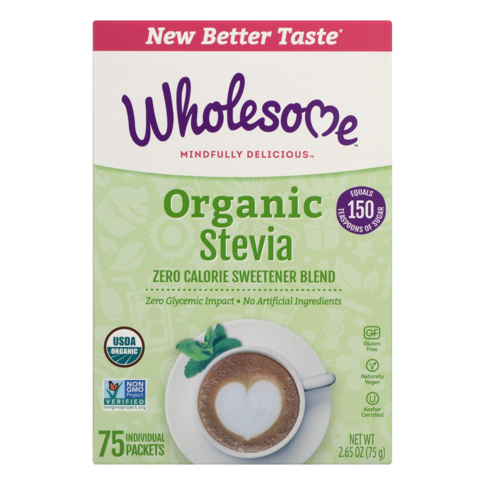 Wholesome Sweeteners Stevia - Organic - 75 Count - Case Of 6 - GreatEagleInc
